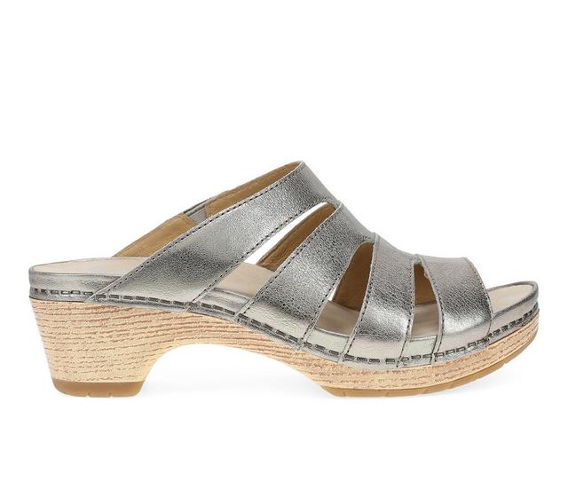 Women's Dansko Lyndi Clogs in Platino color
