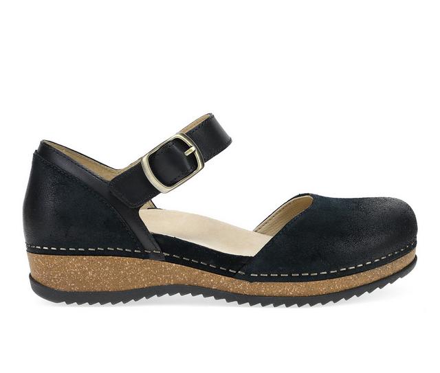 Women's Dansko Mae Heeled Sandals in Black color