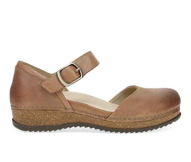 Women's Dansko Mae Heeled Sandals in Tan color