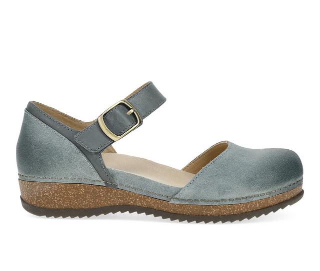 Women's Dansko Mae Heeled Sandals in Denim color