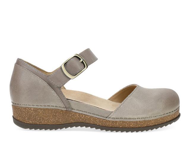 Women's Dansko Mae Heeled Sandals in Taupe color
