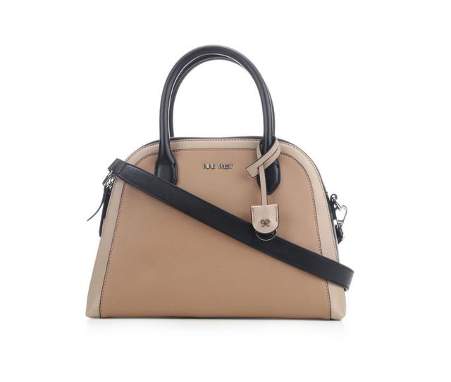 Nine West Gertrude Dome Satchel Handbag in DK Khaki Multi color