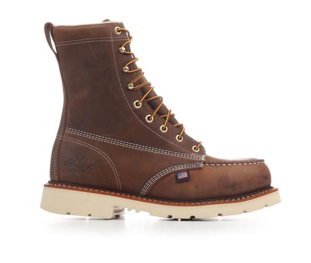 Men's Thorogood USA Heritage 8" Steel Toe Work Boots in CRAZY HORSE color