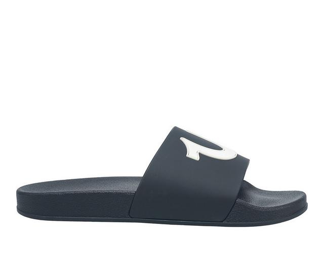 Men's True Religion 112 Slide Sport Slides in Black color