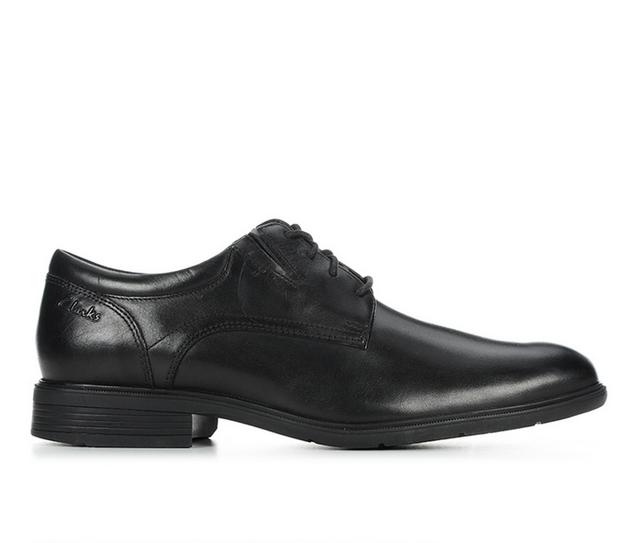 Men's Clarks Steadwell Lace Dress Shoes in Black color