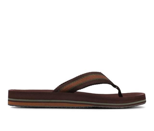 Men's Vance Co. Fontana Flip-Flops in Brown color