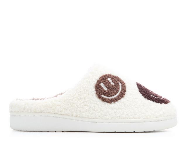 MIA Cozi Multi Smiley Slippers in Mocha color