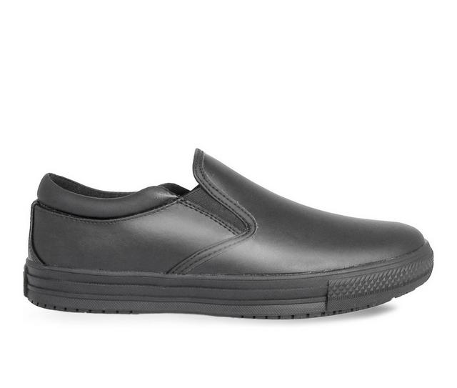 Men's Genuine Grip 260 Retro Slip-On Slip Resistant Shoes in Black color