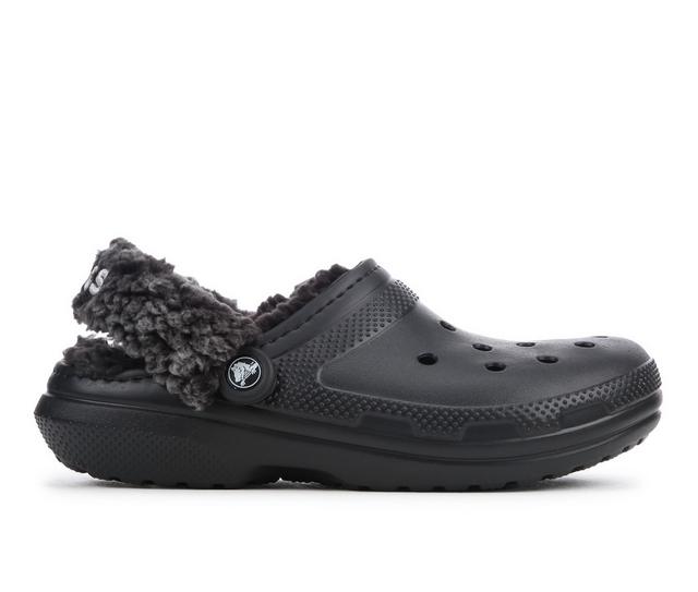 Women's Crocs Classic Fleece Lined Clog in Black color