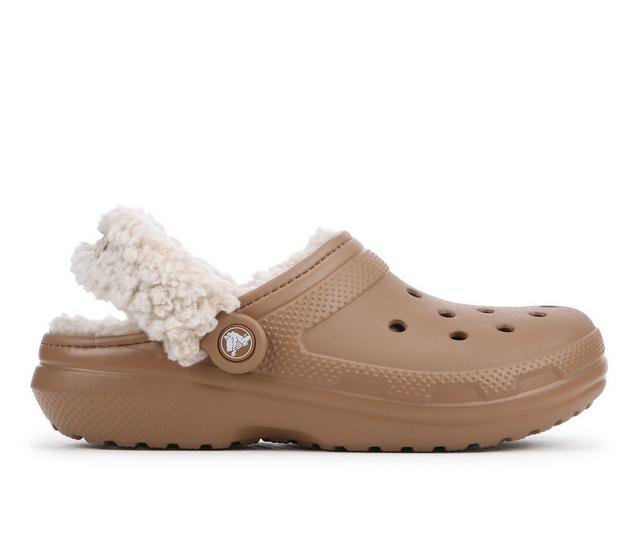 Women's Crocs Classic Fleece Lined Clog in Sepia color
