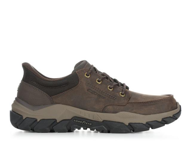 Men's Skechers 205465 Santoro Shoes in Cocoa Leather color