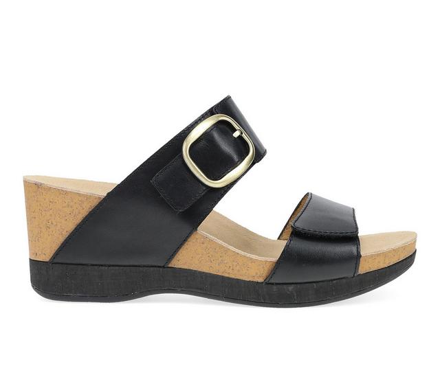 Women's Dansko Shannon Wedge Sandals in Black color