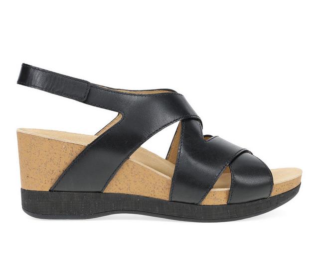 Women's Dansko Shyla Wedge Sandal in Black color