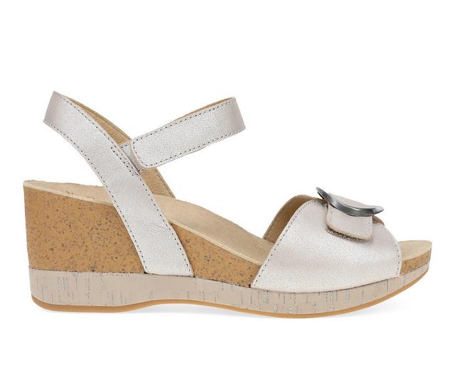 Women's Dansko Stella Wedge Sandals in Pearl color