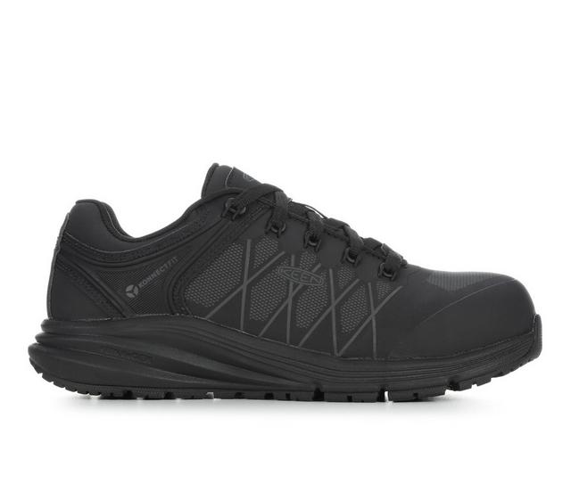 Men's KEEN Utility Vista XT Internal Met Work Shoes in Black/Magnet color
