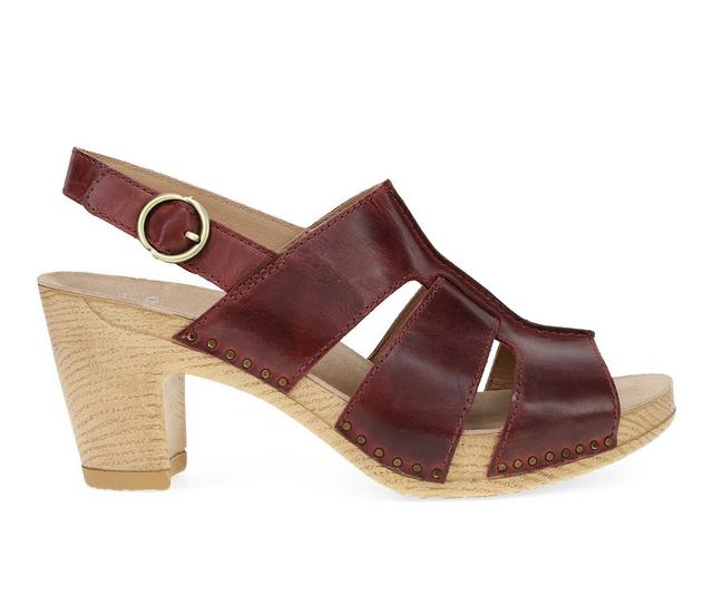 Women's Dansko Tatiana Heeled Sandals in Wine color