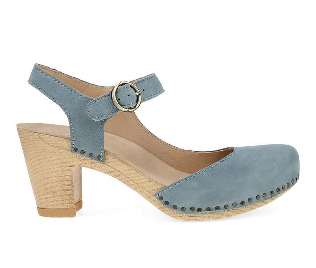 Women's Dansko Taytum Clog Heels in Denim color