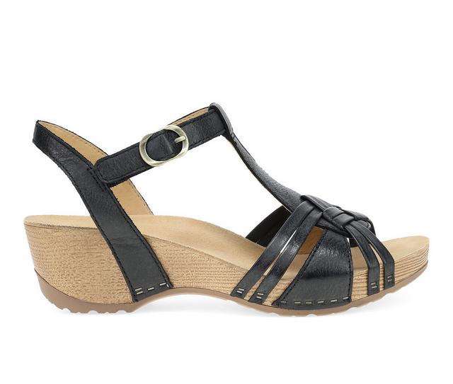 Women's Dansko Tia Heeled Sandals in Black color