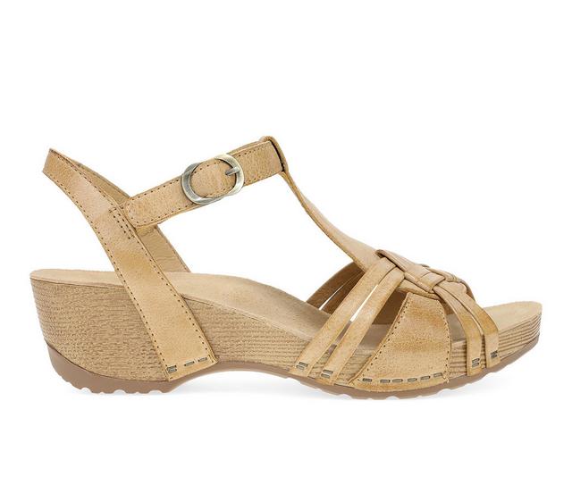 Women's Dansko Tia Heeled Sandals in Tan color