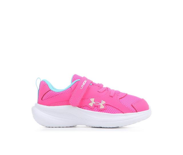 Girls' Under Armour Toddler Assert 11 Running Shoes in Pink/Blue/Irid color