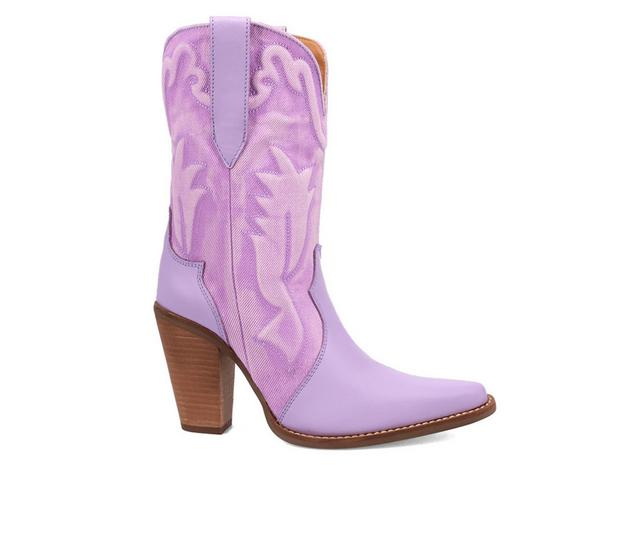 Women's Dingo Boot Tipsy Western Boots in Lavender color