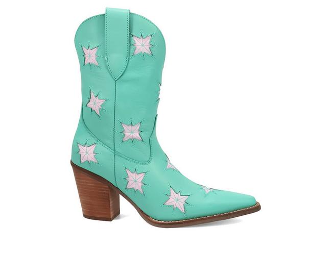 Women's Dingo Boot Starburst Western Boots in Green color