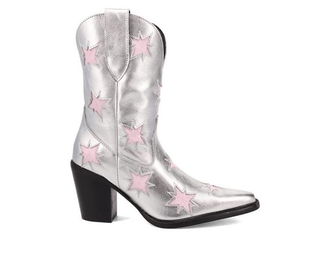 Women's Dingo Boot Starburst Western Boots in Silver color