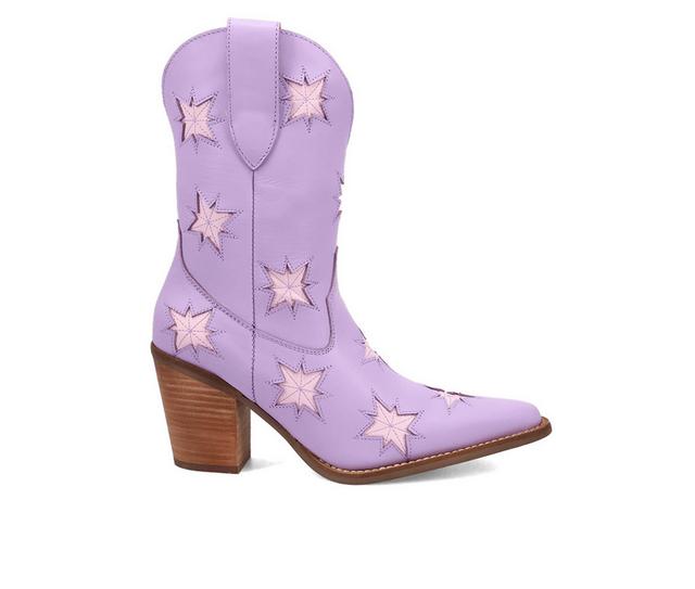 Women's Dingo Boot Starburst Western Boots in Lavender color