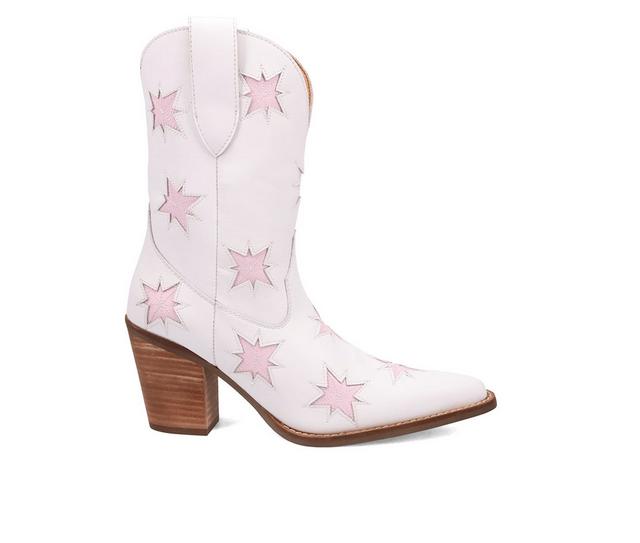 Women's Dingo Boot Starburst Western Boots in White color