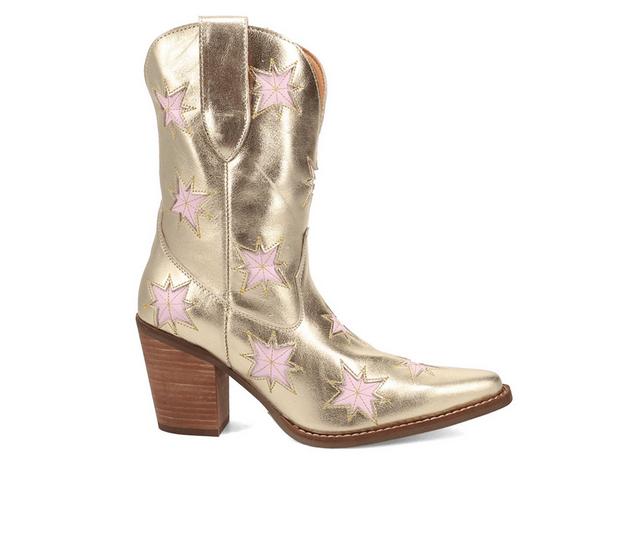 Women's Dingo Boot Starburst Western Boots in Gold color