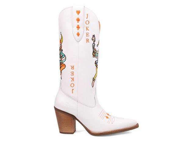 Women's Dingo Boot Joker Western Boots in White color