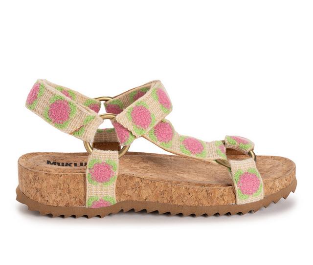 Women's MUK LUKS Piper Sandal Sandals in Natural color