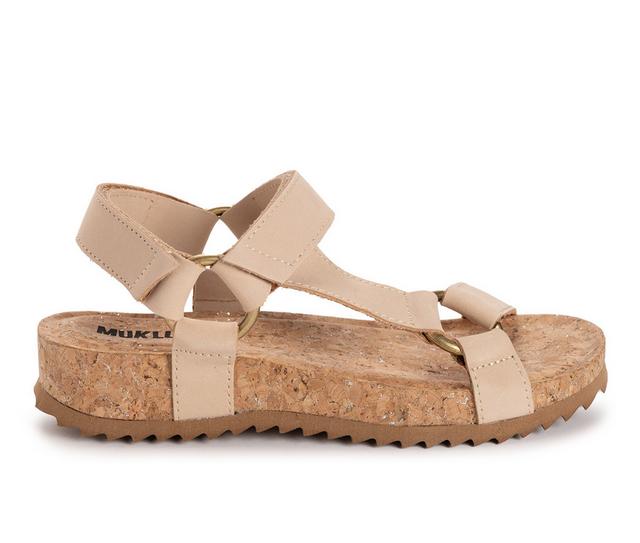 Women's MUK LUKS Piper Sandal Sandals in Khaki/Stone color