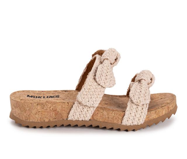 Women's MUK LUKS Posie Sandal Sandals in Natural Crochet color
