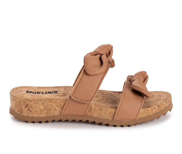 Women's MUK LUKS Posie Sandal Sandals in Tan Nappa color