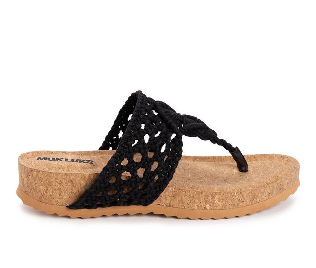 Women's MUK LUKS Pippen Sandal Sandals in Black color