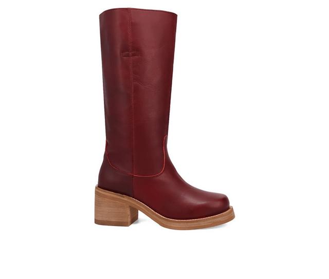 Women's Dingo Boot Vagabond Western Boots in Merlot color
