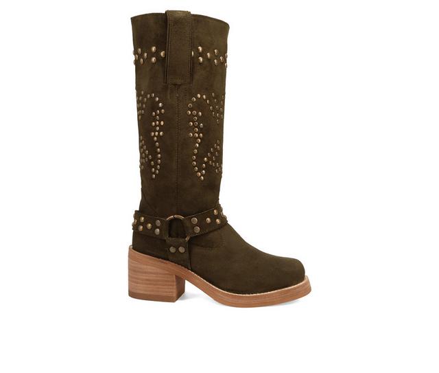 Women's Dingo Boot Troubadour Mid-Calf Boot in Olive color