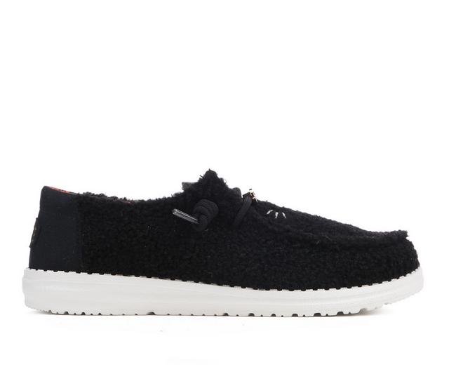 Women's HEYDUDE Wendy Black Cat in Black color