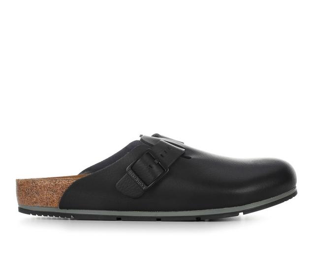 Men's Birkenstock Boston Pro-M Work Clogs in Black color