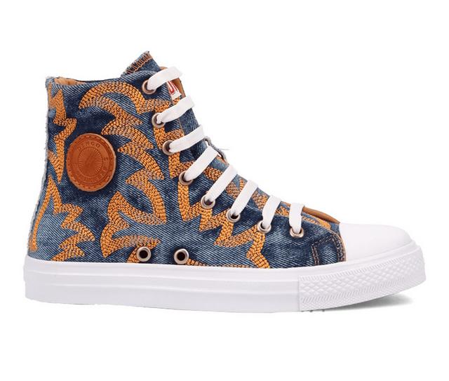 Women's Dingo Boot Game Day in Denim color