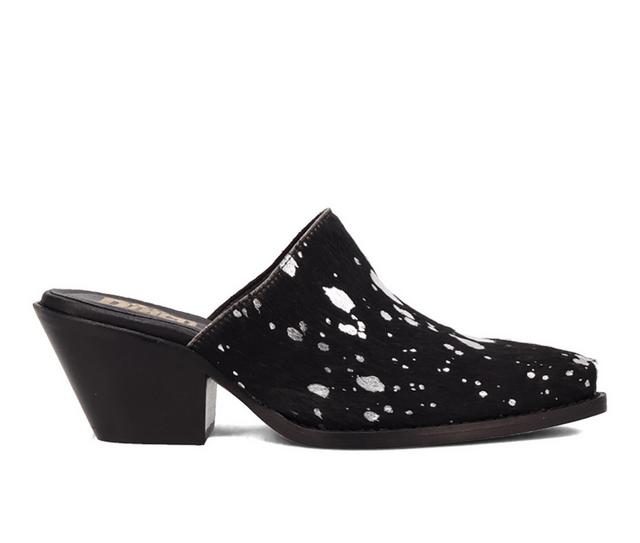 Women's Dingo Boot Cash Cow Heeled Mules in Black color