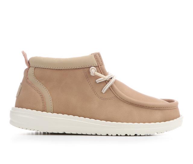 Kids' HEYDUDE Little Kid & Big Kid Wally Mid Classic Casual Shoes in Tan color