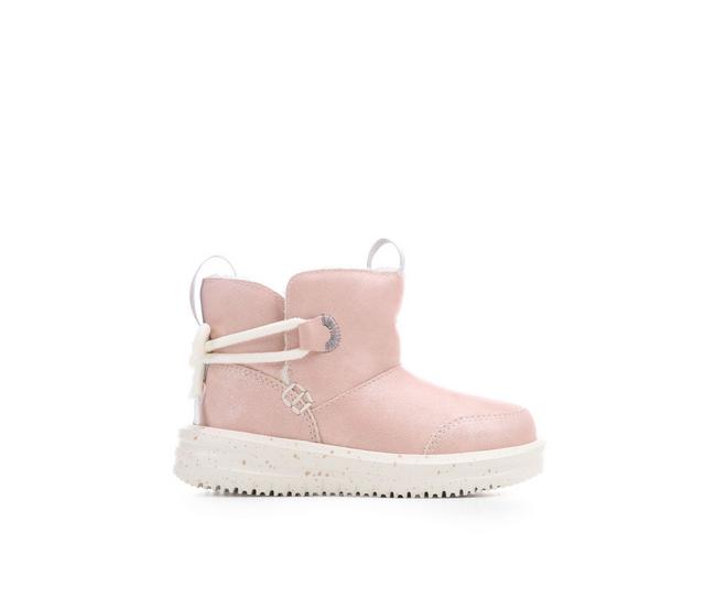 Girls' HEYDUDE Toddler Camden Bow Boots in Pink color