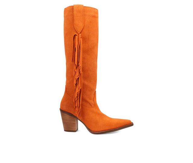 Women's Dingo Boot Twister Western Boots in Orange color