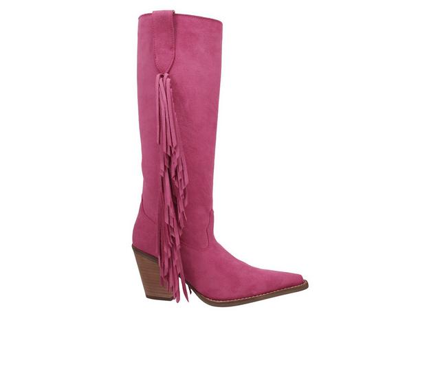 Women's Dingo Boot Twister Western Boots in Fuchsia color