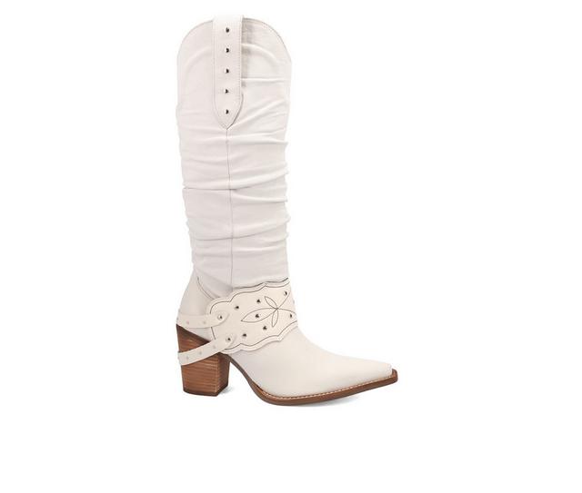 Women's Dingo Boot Grit N' Grace Western Boots in White color