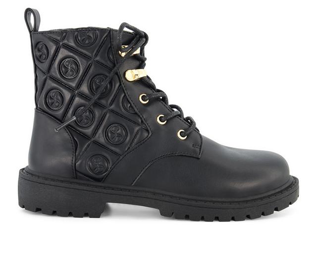 Girls' Sam & Libby Little Kid & Big Kid Combat Lib Boots in Black color