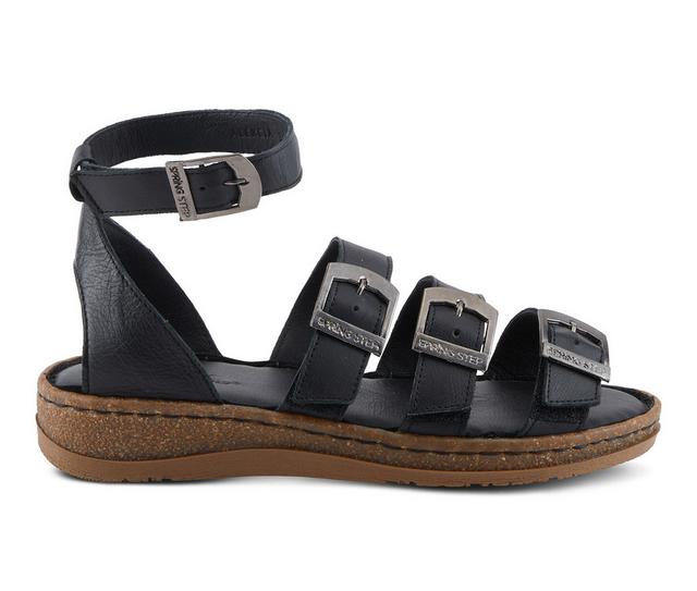 Women's SPRING STEP Alexcia Sandals in Black color