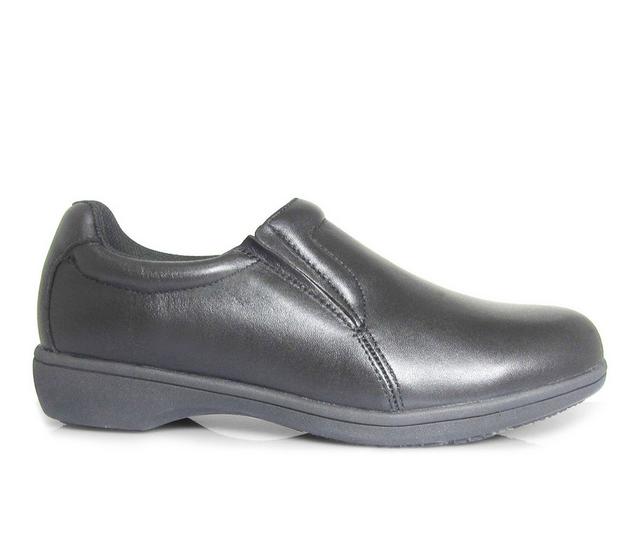 Genuine Grip Women 410 Slip-On Slip Resistant Shoes in Black color